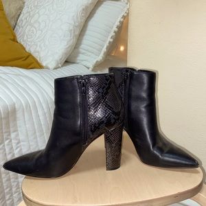 Saks Fifth Avenue snakeskin leather boots